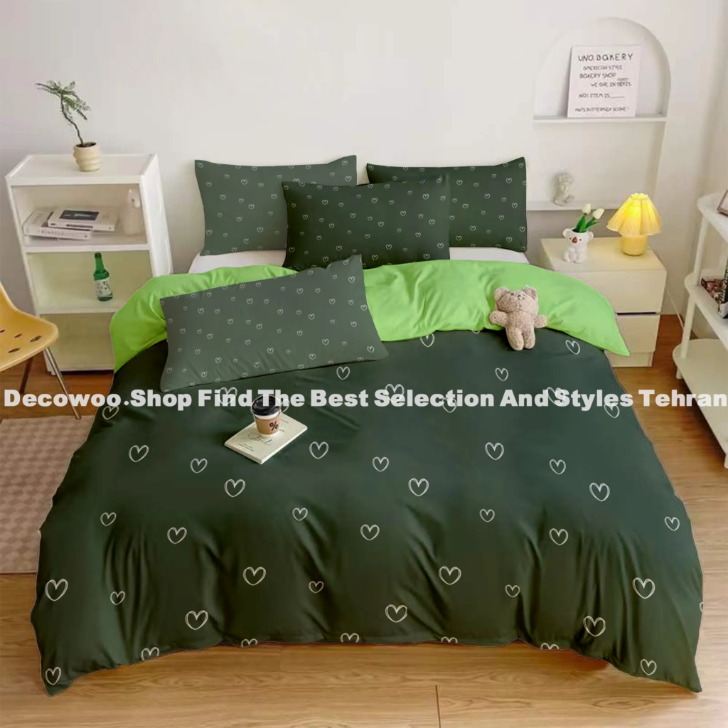 روتختی دخترانه طرح مینیمال قلب سبز